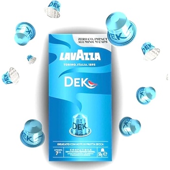 10 бр. алуминиеви кафе капсули Lavazza Dek съвместими с Nespresso®