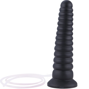 HISMITH HSW03-L-F Squirting Tower Shape Silicone Dildo Anal Toy KlicLok 26cm Black