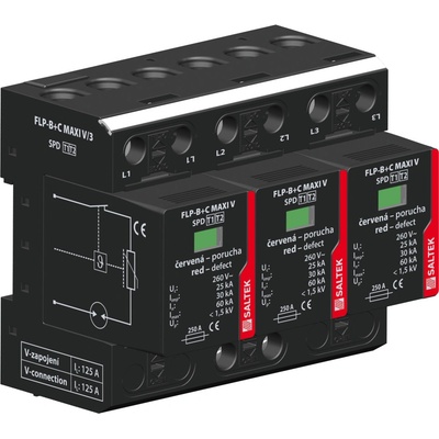Saltek FLP-B+C MAXI V/3 kombinovaný svodič bleskových proudů a přepětí