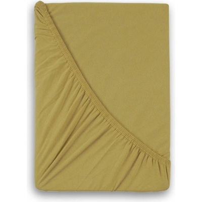 Kvalitex Luxusní bavlněné JERSEY prostěradlo s lycrou béžové 220x200