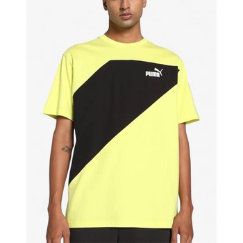 PUMA Power Colorblock Tee Yellow/Black
