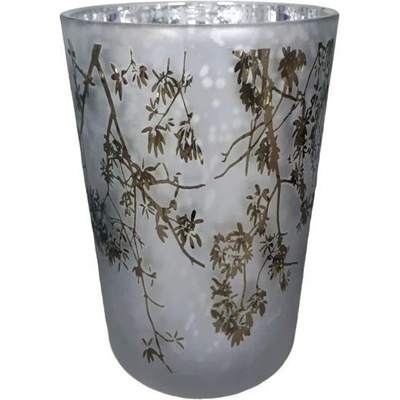 Veliký skleněný svícen Branches white - Ø 12*18cm - Colmore by Diga