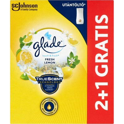 Glade Touch & Fresh Fresh Lemon náplň aerosólový osviežovač vzduchu 3 x 10 ml