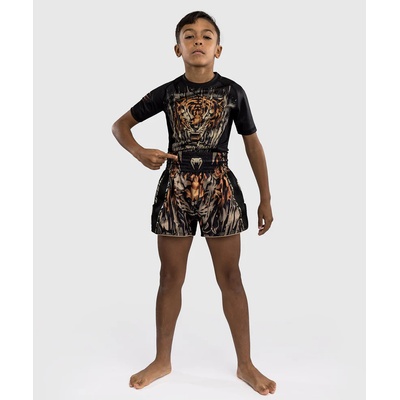 detské Thai trenírky Venum Tiger čierno/oranžové