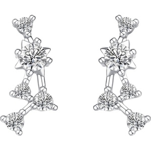 Silenti Jewelry Сребърни обеци "Съзвездие Дева