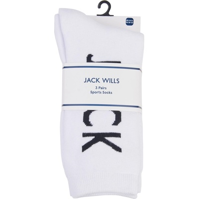 Jack Wills 3 Pk Sp Scks Sn99 - Bright White