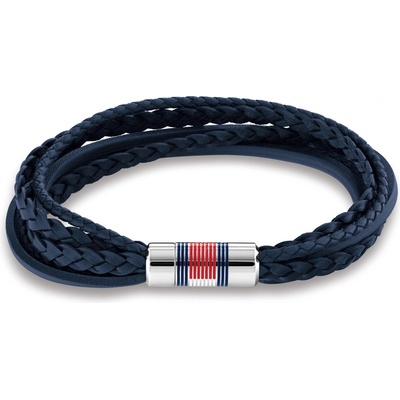 Tommy Hilfiger Náramok z tmavo modrej kože Multi Layer 2790427