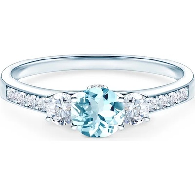 SAVICKI Годежен пръстен Dream: бяло злато, аквамарин