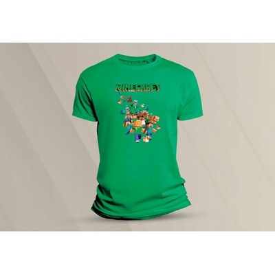 Sandratex dětské bavlněné tričko minecraft 3. zelená – Hledejceny.cz