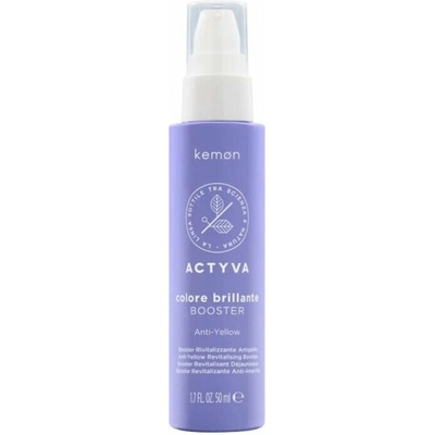 Kemon Actyva Colore Brillante Anti-Yellow Booster - Péče neutralizující žluté tóny vlasů 50 ml