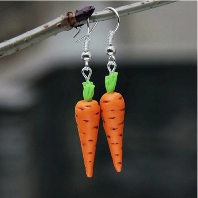 CircusMind náušnice Fimo mrkev S0855