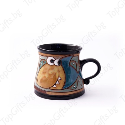 Чаша керамична с животни