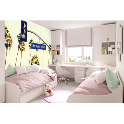 DIMEX ART Самозалепваща се флизелинова фототапета табела на булевард холивуд 375 x 250 см