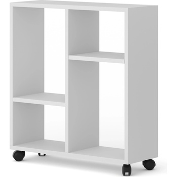 BIM Furniture Trasco 2 библиотека масичка за кафе, бяла (trasco2whitemat)