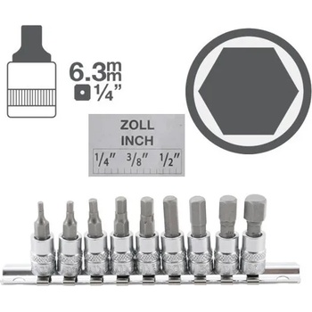 Image 1 of BGS technic Комплект инчови шестограми на вложка 1/4" ; bgs 2749