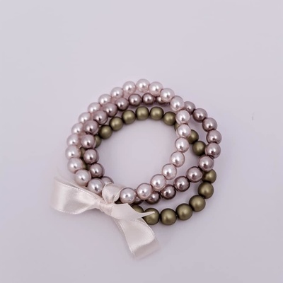 Šperky Katyba náramky Jablonecké sklo žlutozelená 00096