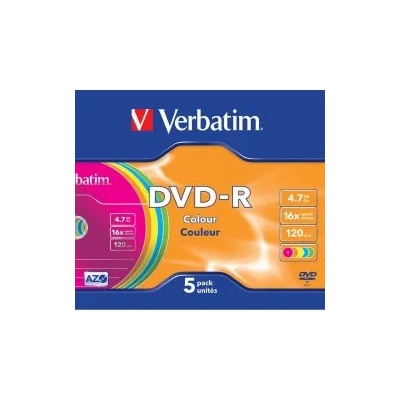 Verbatim DVD-R 4.7GB 16x Slim Case 5 броя