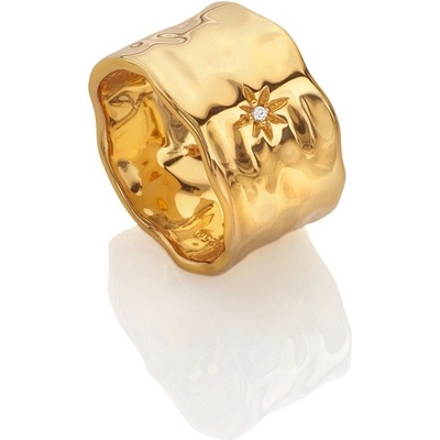 Hot Diamonds pozlátený prsteň s diamantom Jac Jossa Soul DR253