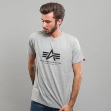 Alpha Industries Basic Tee melange šedé