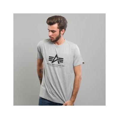 Alpha Industries Basic Tee melange šedé