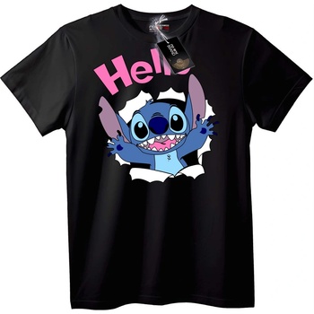 NOONEBRAND Тениска Stitch Здравей - 2XL, Black