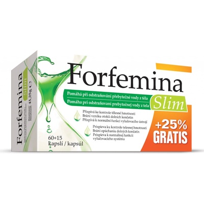 Naturprodukt Forfemina Slim na odvodnění těla a při hubnutí 75 kapslí – Sleviste.cz