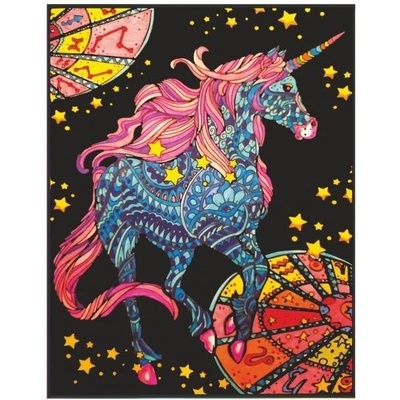 Omalovánky Colorvelvet sametový obrázek jednorožec