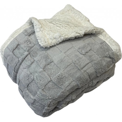 TiaHome Deka luxury baranková z mikroplyšu svetlo sivá 200x230