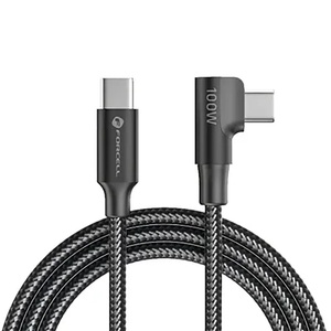 Forcell Кабел Forcell F-Energy, CC-1Deg, USB-C to Type- C, QC4.0, PD, 5A, 100W, Cafule, 90, 2м, черен