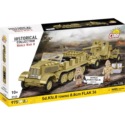 COBI 3143 World War II Německé polopásové vozidlo Sd.Kfz. 8 & dělo 8,8 cm FlaK 36 1:35 – Hledejceny.cz