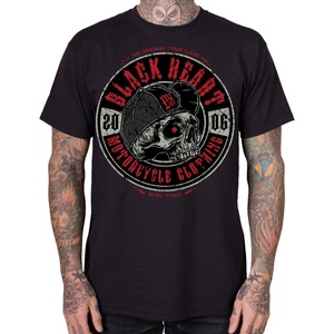 Black heart мъжка байкърска тениска BLACK HEART - LOCKER RED - Red - 20363