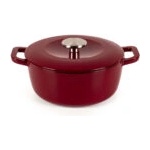 Luigi Ferrero Чугунена тенджера Luigi Ferrero Opera FR-2910, 3.1L, 22x9.5cm, Емайлиран, Червен (FR-2910) - technomani