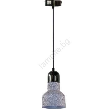 NEDES Пендел TERRAZZO 1xE27/60W/230V Ø 12 см сив (ND3935)