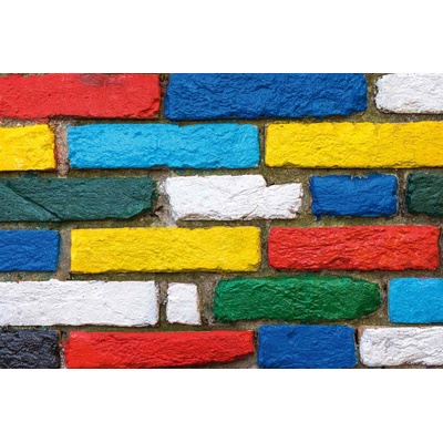 DIMEX ART Флизелинов фототапет боядисана тухлена стена 375 x 250 см