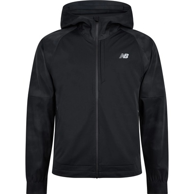 New Balance Яке New Balance Men's Seasonal Premium Reflective Water and Wind Resistant Hooded Long Sleeve Performance Running Jacket - Reflect Black