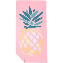 Nayavita Funkční plážová osuška Ananas 160 x 80 cm růžová