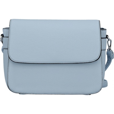 Moderní dámská koženková crossbody kabelka Mirona světle modrá