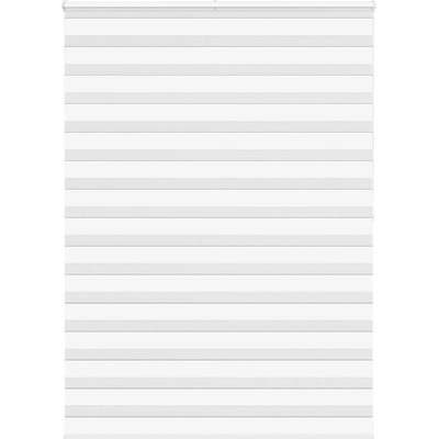 vidaXL Зеброва щора бял 155x200 см Ширина на плата 150, 9 см полиестер (4014792)