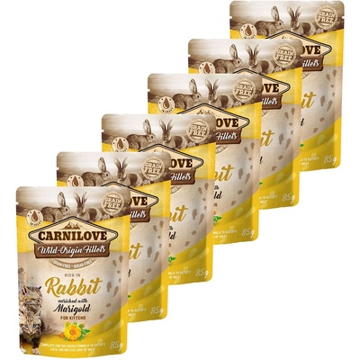 CARNILOVE Котенца Заек с Невен 6 x 85 г