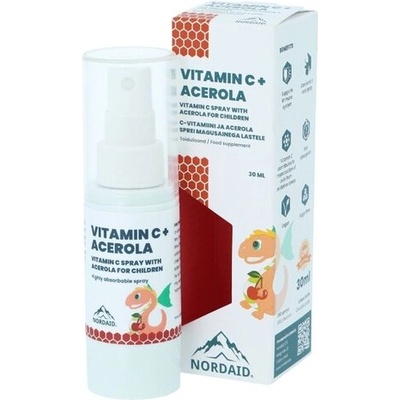Nordaid Витамин С + Ацерола за Деца и Възрастни, спрей за уста 30 ml | Nordaid (010652 NRD)