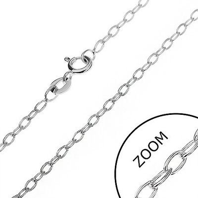 Šperky eshop Řetízek ze stříbra hladké, kolmo uchycené ovály AB17.13