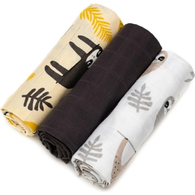 T-TOMI TETRA Cloth Diapers HIGH QUALITY Sloths 70x70 cm 3 ks