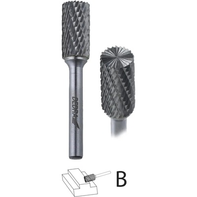 Ozubená valcová stopková fréza B12x25mm, stopka 6 mm