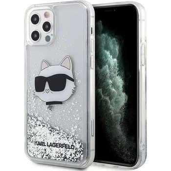 KARL LAGERFELD iPhone 12 6, 1" silver hardcase Glitter Choupette Head (KLHCP12MLNCHCS)