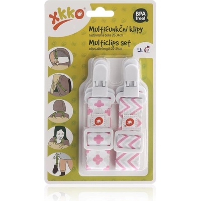 Kikko XKKO multifunkční klipy 2ks Scandinavian Baby Pink