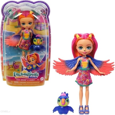 Mattel ENCHANTIMALS Sunshine Beach Trippi Toucan a Canopy HRX83