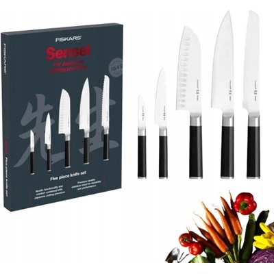 FISKARS SENSEI 1025845 SADA 5 KUCHYŇSKÝCH NOŽŮ V KRABICI