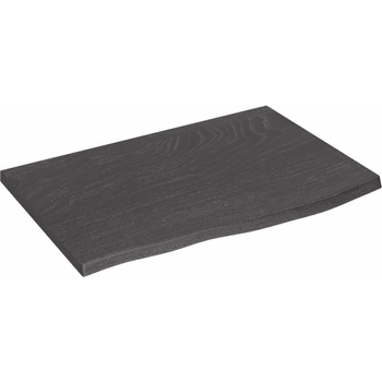 Image 1 of vidaXL Стенен рафт тъмнокафяв 60x40x2 см обработен масивен дъб (363767)
