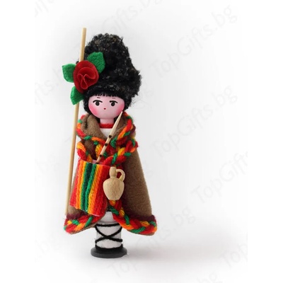 Дървена кукла момче с ямурлук /с парфюм роза/