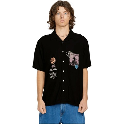 Volcom košel'a krátky rukáv Fa F Rygalski Woven black